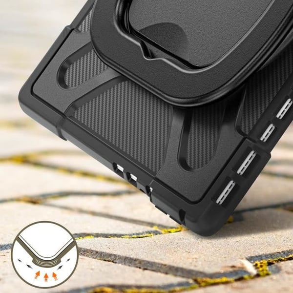 Coque - AVIZAR - Microsoft Surface Pro 8 - Multilager - Rotationshandtag - Svart