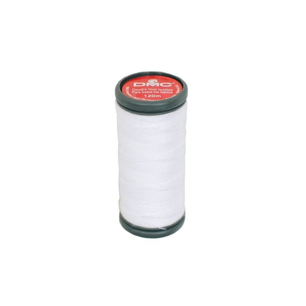 Fil för sömnad syntetiskt 100% polyester DMC 5 spolar av 120m - Att 998 - vit