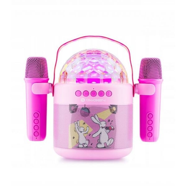 Karaoke Disco Högtalare för Barn - ETA - BOBDISCO - Färg Rosa - Batterier Ingår - Från 3 år