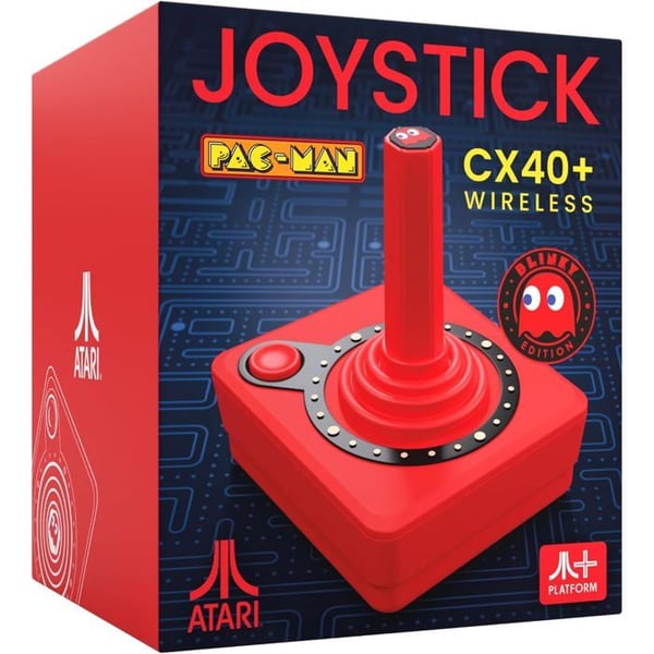 Pac-Man CX-40+ trådlös joystick - Röd Blinky Pac-Man CX-40+ trådlös joystick - Röd Blinky