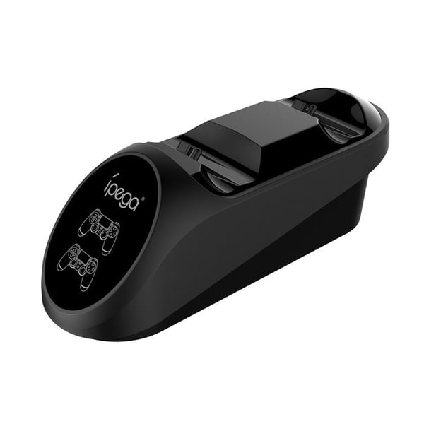 Laddstation för Dubbel PS4 Handkontroll Modell 9180 med LED-indikator Ipega Svart