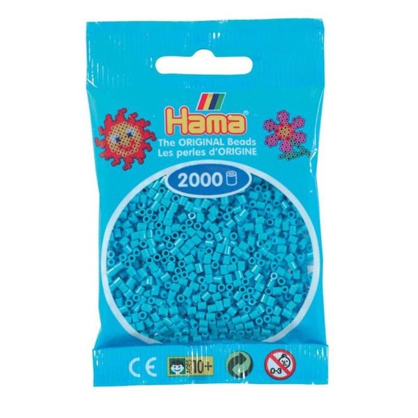 Hama - 2 000 mini pärlor (små pärlor Ø2,5 mm) Azure