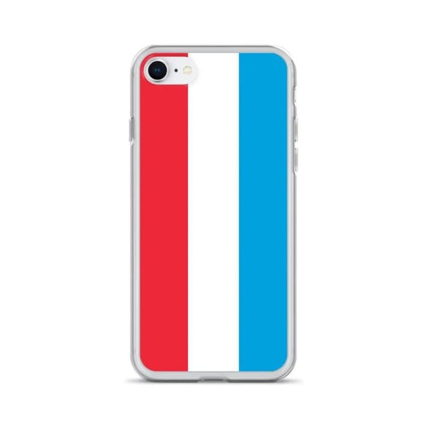 Telefonfodral – Luxemburgs flagga – Kompatibel med iPhone 6S Plus – Mjuk fodral – Slitstark och stötsäker - Silikon - Pixelforma