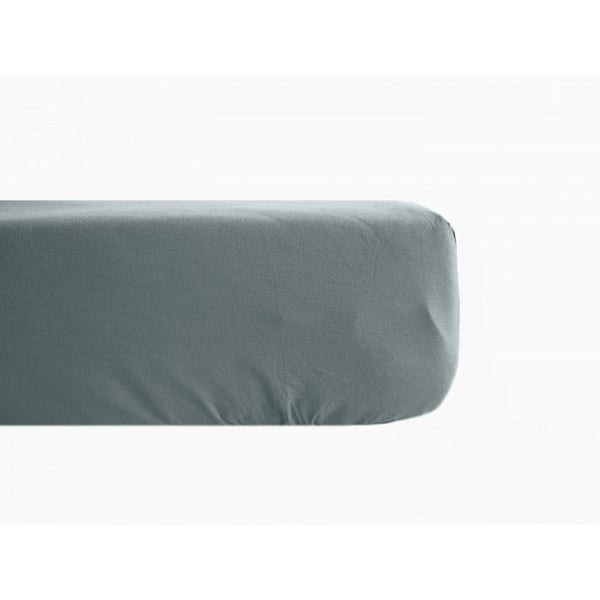 Drap housse percale av 100 % kammad bomull med långa fibrer 80 trådar/cm² med 35 cm sidsöm Vent du sud - Lichen - 140 x 190 cm sidsöm 3
