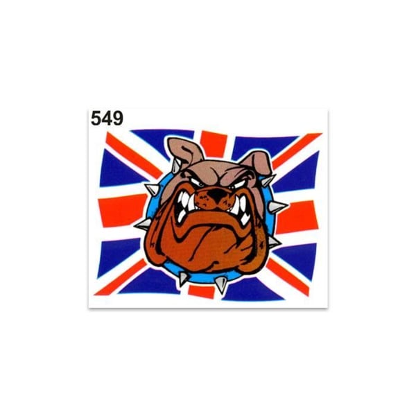 Autoklister - Bulldog - UK-flagga - 10 x 12 cm - Hållbar - Klara färger