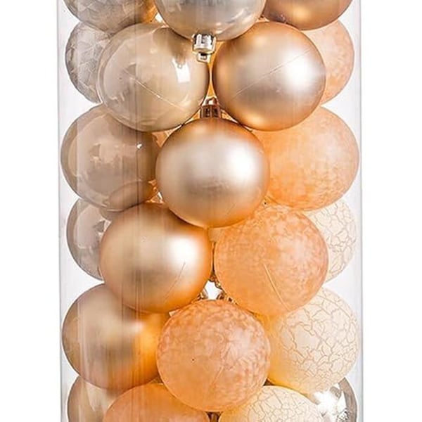 Julgranskulor - LOLAHOME - Set om 40 - Guldplast - Ø 6 cm - 5 olika finish