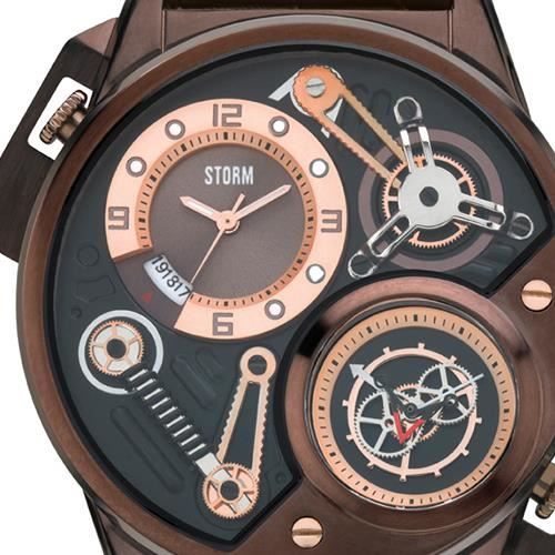 STORM Herrklocka - Läder - brun - DUALTRON LHR BROWN - UST47239-BR