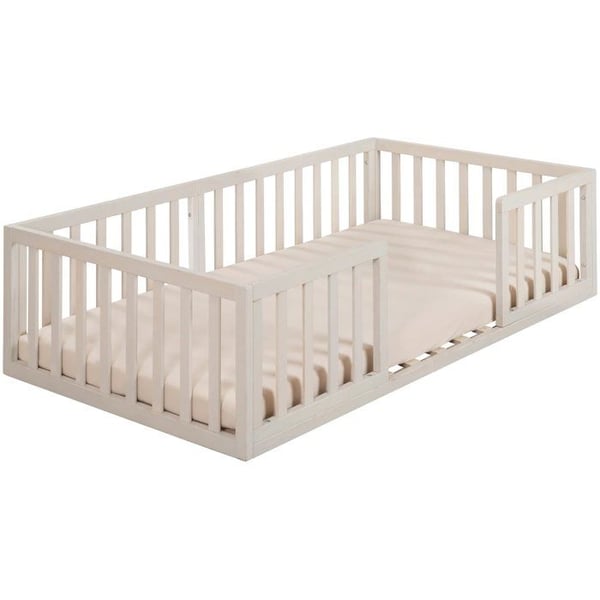 Lit Montessori på golvet 70 x 140 cm - ROBA - Golvsäng - Stone Washed / Écru
