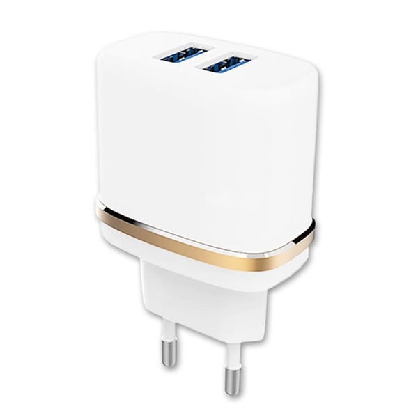 Nätadapter - PH26 - Oppo K12x - Ultrarapid 3.1A - 2 USB-portar - Säkert
