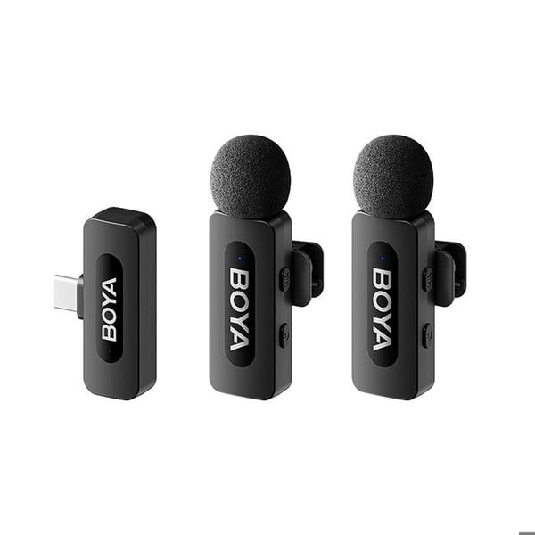 Trådlös mikrofon - BOYA - BY-V20 - 2 sändare - 1 mottagare - USB-C