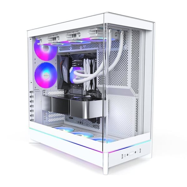 PC-kabinett ATX - MONTECH - HS02 Pro - Härdat böjt glas - Vändbar design - Vertikal ventilation