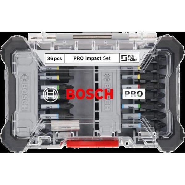 PRO Impact skruetrækkersæt - BOSCH - 2608521U73 - 36 dele - Behandlet stål - Torsionszone
