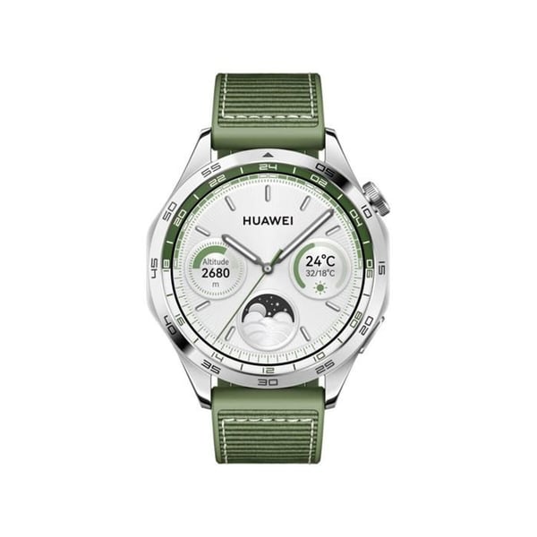 Smartklocka - HUAWEI - WATCH GT4 - 46mm - Grön - Trådlös laddning - 14 dagars batteritid