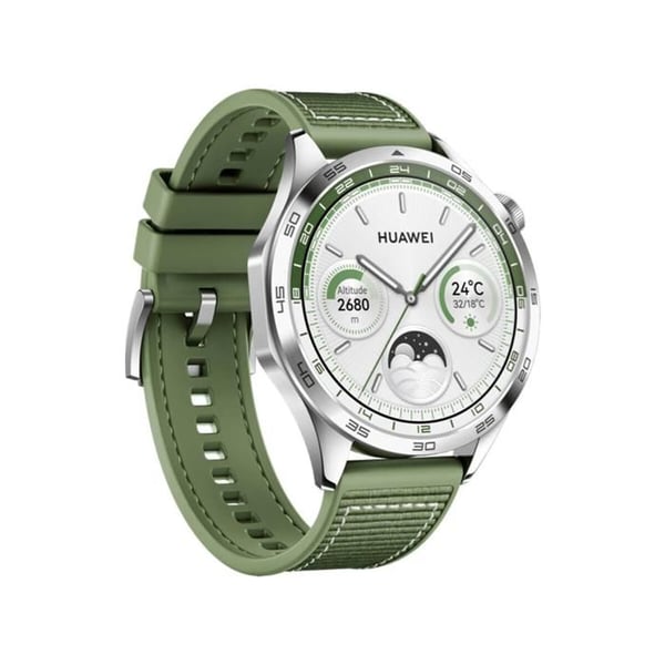 Smartklocka - HUAWEI - WATCH GT4 - 46mm - Grön - Trådlös laddning - 14 dagars batteritid