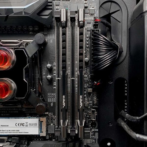 Barrette hukommelse - PATRIOT - Viper Steel - 32Go - DDR4 - 3200Mhz - Sort