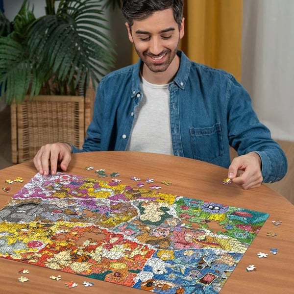 Ravensburger - Puslespil til Voksne - 1000 Brikker Puslespil - Pokémon Eventyr - Voksne og Børn fra 14 År - Kvalitetspuslespil