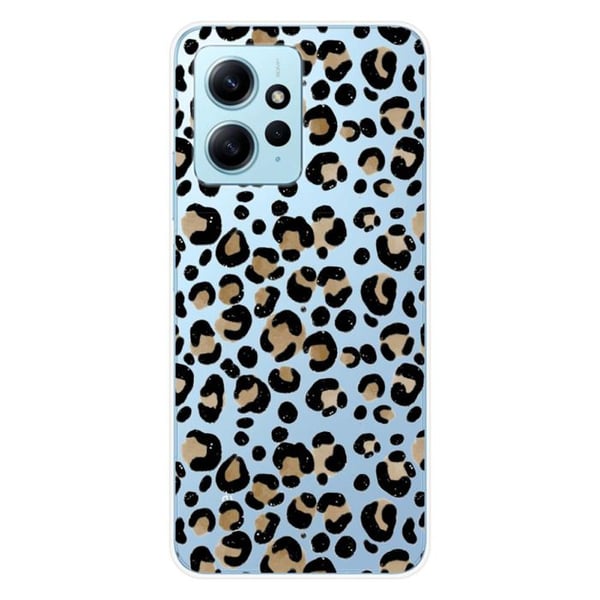 Tryckt silikonfodral som är kompatibelt med Xiaomi Redmi Note 12 4G Leopard
