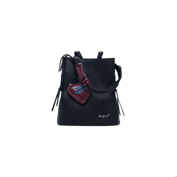 Ryggsäck dam - DESIGUAL - Torio Sumy Mini Soft - Svart - 100% bomull - Vadderade axelremmar