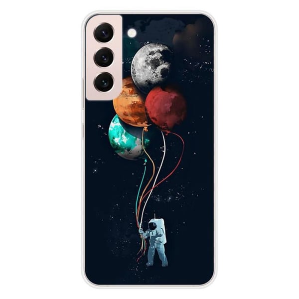 Siliconfodral - Kompatibel med Samsung Galaxy S22 Plus - design med astronaut och ballonger