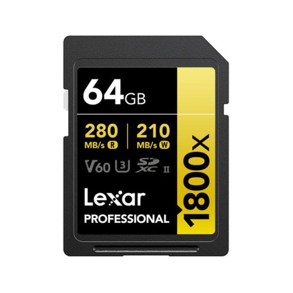 LEXAR SDXC-kort 64 Go 1800X Pro 270 Mo/s Klass 10 UHS-II U3