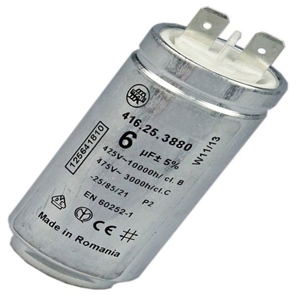 Kondensator 6mF - ELECTROLUX - Torktumlare - Kompatibel med AEG, Faure, Arthur Martin
