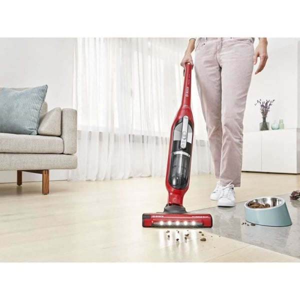 BOSCH BBH3ZOO28 Flexxo Zoo'o 2-i-1 ledningsfri og multifunktion kostestøvsuger - 2 hastigheder - 28 V - 55 min. køretid - Rød