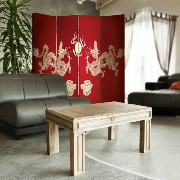 Legendarte - Skärm - Skiljevägg med dubbelsidigt tryck Chinese Dragon cm. 145x170 (4x)