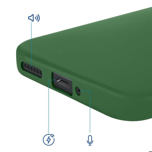 Coque Soft-Touch för Redmi Note 15 Pro Plus 5G i halkfritt silikon, grangrön