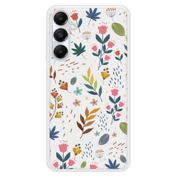 Coque i förstärkt silikon med tryck kompatibel med Samsung Galaxy A25 Färgglada blommor