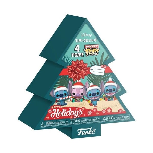 Nyckelring - FUNKO - Lilo & Stitch Holiday 2025 - Pack om 4 - 4 cm - Flera färger