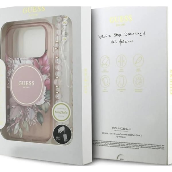 Gissa IML Blommor Remfodral med MagSafe för iPhone 17 Pro 6,3" Rosa - GUHMP17LHFWBRCESP