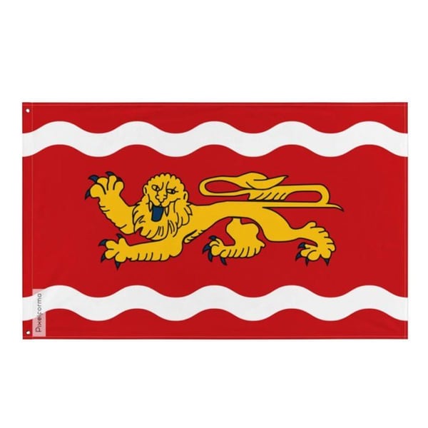 Flagga Lot-et-Garonne – 60 x 90 cm – Hållbar Polyester – 2 Metallöglor – Inomhus / Utomhus – Pixelforma