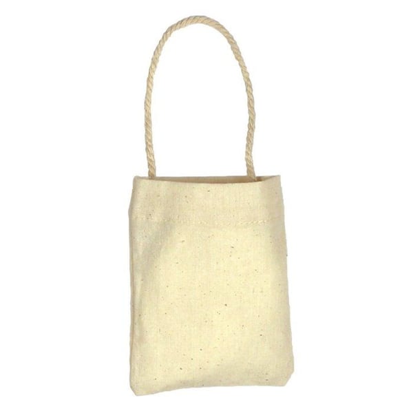 MégaCréa DIY - Naturliga bomullsväskor med snöre 24 stycken
