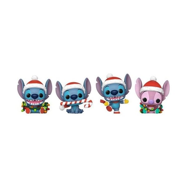 Nyckelring - FUNKO - Lilo & Stitch Holiday 2025 - Pack om 4 - 4 cm - Flera färger