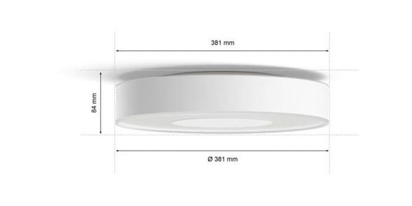 Plafonnier - Philips Hue - Infuse Medium - Vit - LED - Inomhus - Modern