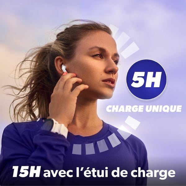 Bluetooth-hörlurar - T'NB - Modell Citron - 15h Batteritid - Touchkontroll - Semi in-ear