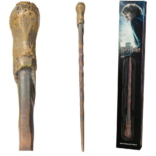 Samlar stav - NOBLE COLLECTION - Ron Weasley - Brun - Vinyl - Officiell replika
