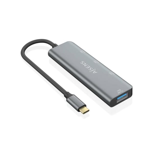 USB-hubb - AISENS - A109-0764 - 4 portar - Aluminium - 10000 Mbit/s