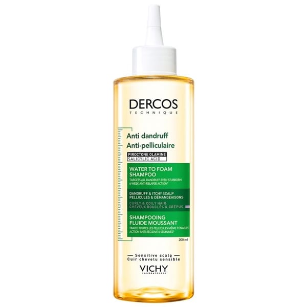 Vichy Dercos Schampo Fluid Moussant Anti-Schampo för Lockigt Hår 200 ml
