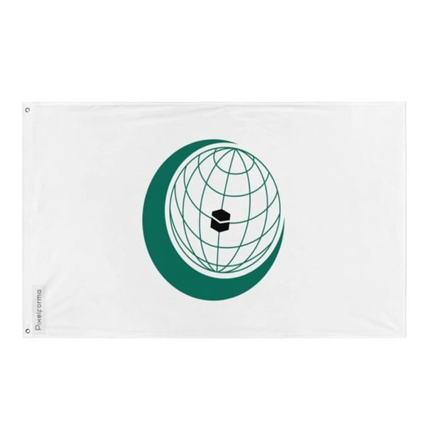 Flagga för den Islamiska samarbetsorganisationen – 60 x 90 cm – Polyester – Metallöglor – Hållbar