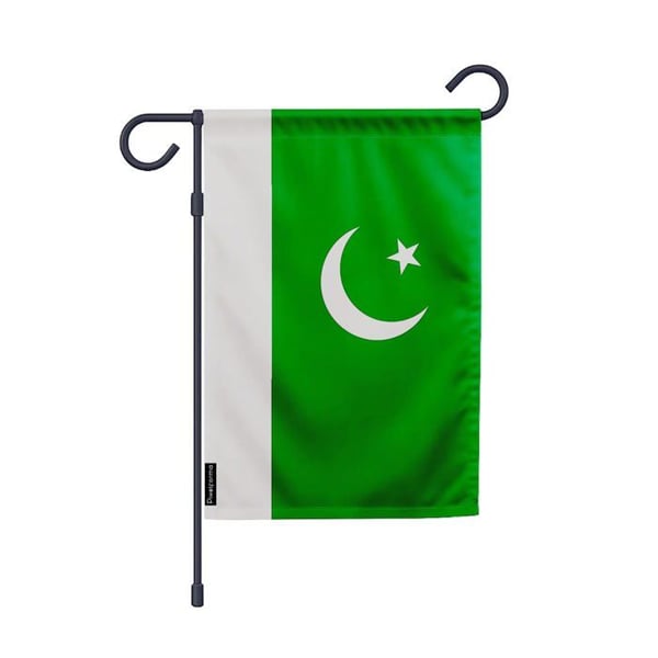 Pakistan Trädgårdsflagga – 32 x 47.5 cm – Hållbar Polyester – Horisontell Format – Utomhus – Pixelforma