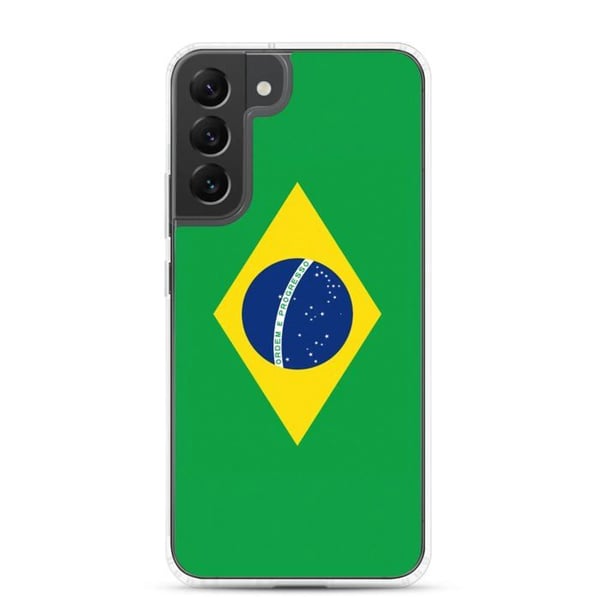 Telefonfodral - PIXELFORMA - Brasiliens flagga - Kompatibel med Samsung Galaxy S21 Plus - Mjuk - Stötsäker