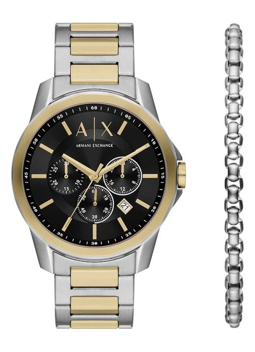 Armani Exchange Watch - Herr - AX7148SET - Rostfritt stål - Flerfärgad - 44mm - 5 bar