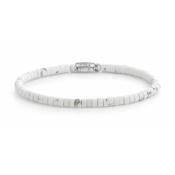 Armbånd - REBEL & ROSE - Jomfru Hvid - Bouleaux - 16,5 cm - Til Mænd