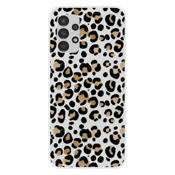 Tryckt silikonfodral som är kompatibelt med Samsung Galaxy A13 4G Leopard