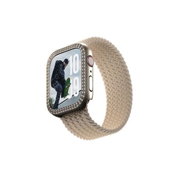 Coque för Apple Watch Series 10 46mm Bling Mjuk Panzer Glas Guld