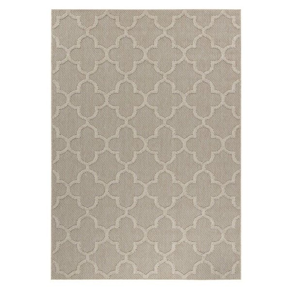 Teppe - AYYILDIZ - 140x200 cm - Beige - Skandinavisk - 100% polypropylen (baksida i jute)