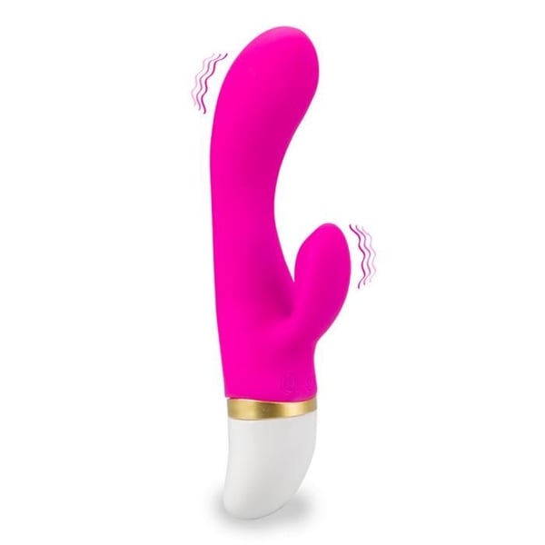 Batteridriven kanin vibrator - Fuchsia