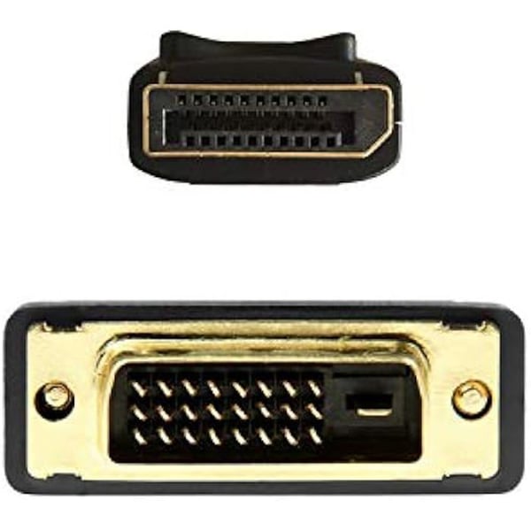AISENS A125-0366 DisplayPort till DVI hane till DVI hane omvandlarkabel svart 2m