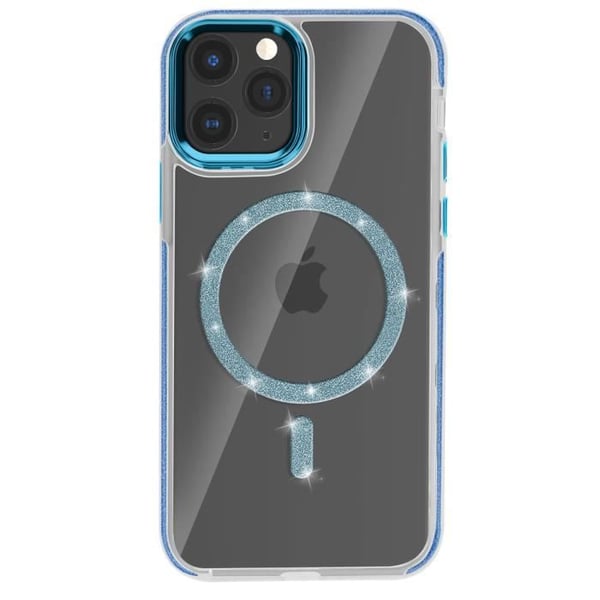 Coque MagSafe för iPhone 11 Pro Max Silikon Glittrande Blå
